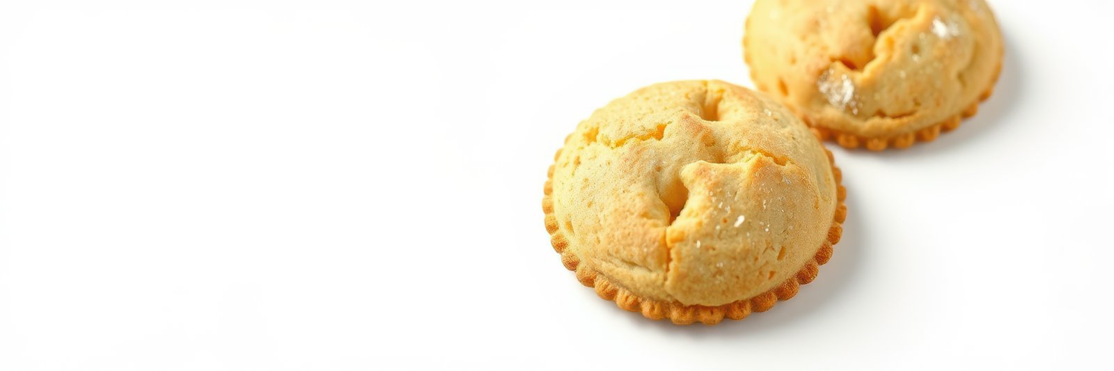 Freshly baked cookies on a clean surface, showcasing their golden color and soft texture during a sunny afternoon